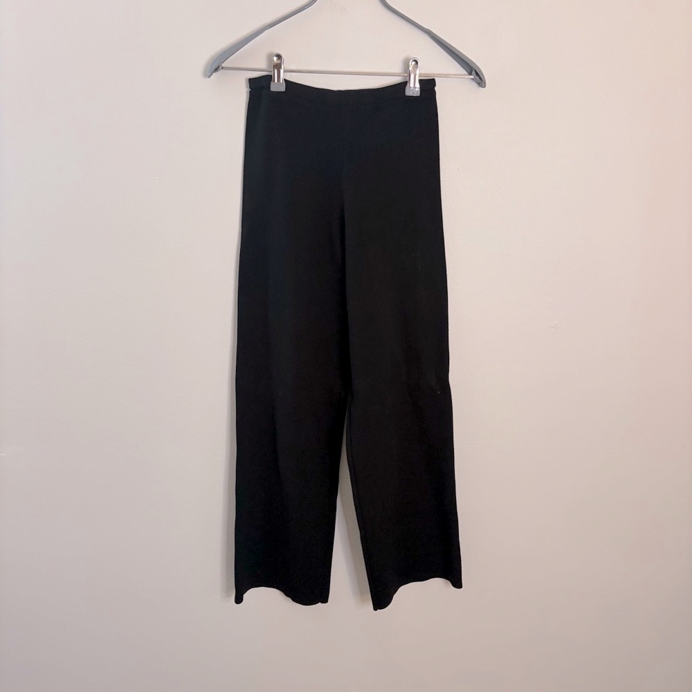 Zara Women’s Black Small Wide Leg Pants Heavy Whimsigoth career formal pant